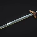 Retro Long Sword Longquan Sword 3d model