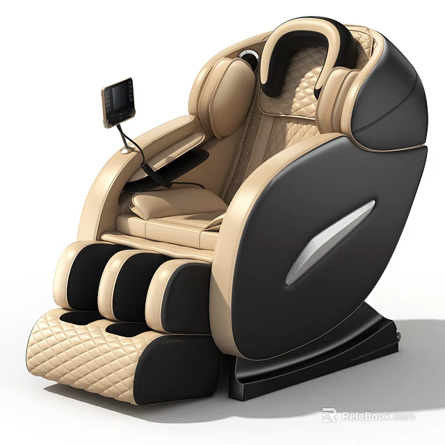 Luxury Ergonomic Massage Chair With Smart Control Panel And Comfortable Leather Upholstery 3d model 