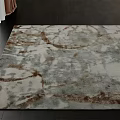 Square Area Rug With Abstract Gray And Brown Pattern For Indoor Living Space