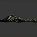 3D Garden Landscape Model with Green Hills Valleys and Pathways