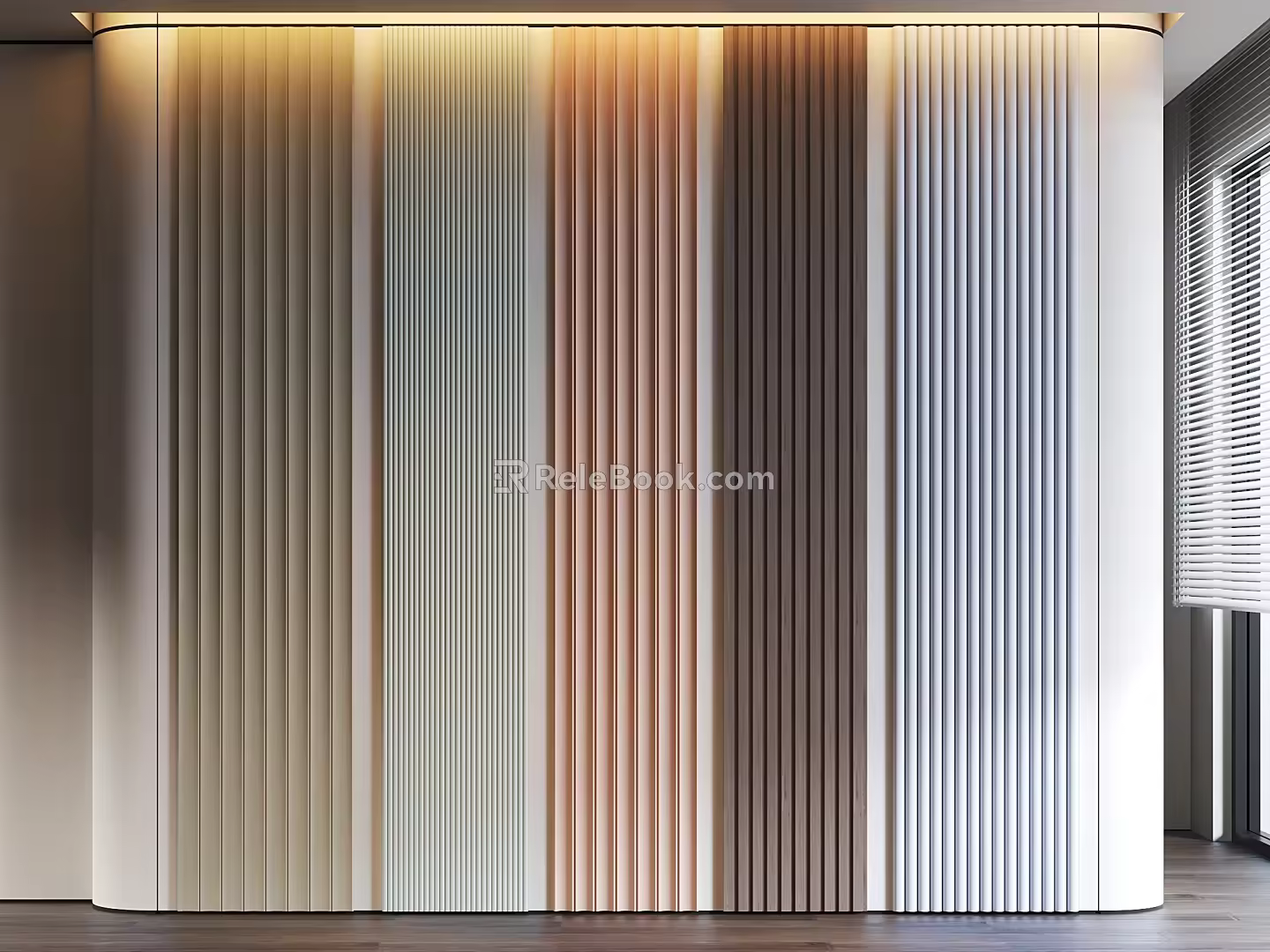 Modern panel combination 3d model
