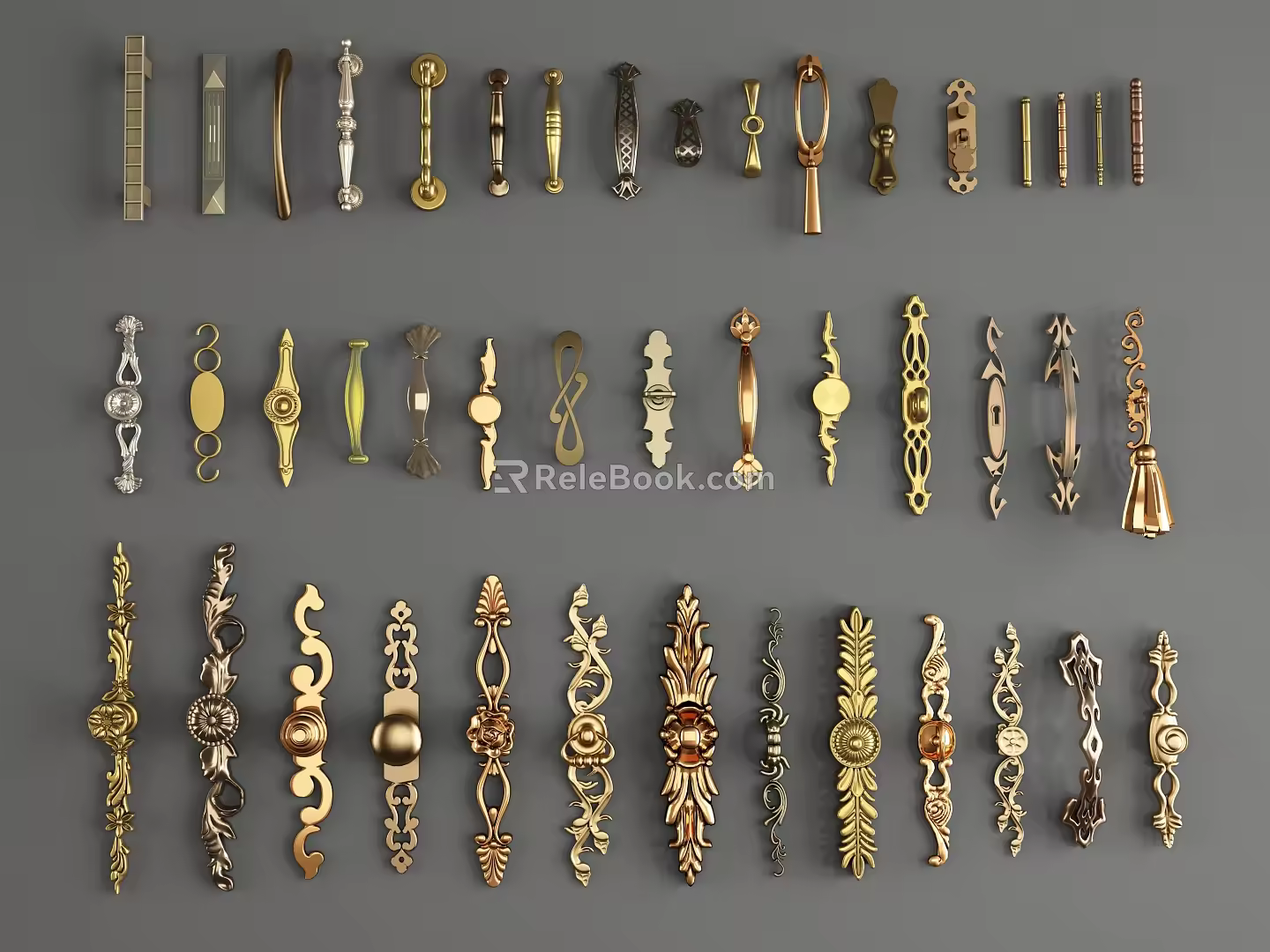 European-style handle hardware handle 3d model