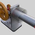 Stirling engine shows small engine 3d model