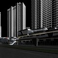 commercial high-rise residential street commercial 3d model