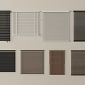 Window Blinds with Various Color Options for Home Interior Decoration 3d model