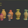 Artistic Sculpted Copper Vases With Intricate Carvings In Various Sizes