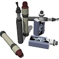 Daily Life Electronic Cigarette Devices Showing Different Designs And Blue Packaging Boxes 3d model
