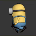 Cute One Eyed Minion Character With Blue Overalls And Smiling Face
