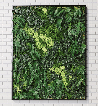 Modern Plant Wall 3d model