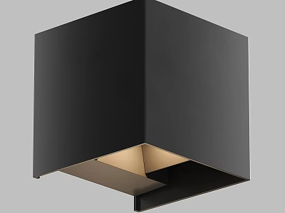 Modern Black Square Downlight Spotlight Fixture With Warm Illumination Design 3d model