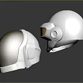 Modern Military Weapon Helmets With Silver Body Yellow And Black Tinted Visors