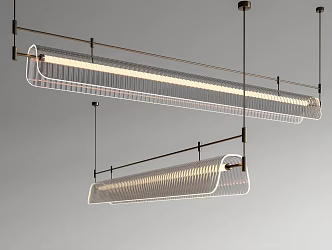 Strip chandelier 3d model