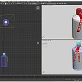 Realistic Maotai wine bottle material complete lighting 3d model