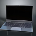 Lightweight Modern Silver Laptop With Black Screen And Sleek Keyboard Design