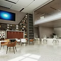 Spacious Modern Service Hall Interior With Service Counters Digital Screens And Waiting Seats