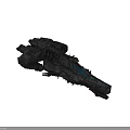Massive Sci Fi Spaceship with Complex Structural Design for Interstellar Cosmic Exploration 3d model