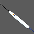 Slender Medical Surgical Instrument With White Handle Black Shaft And Blue Cable