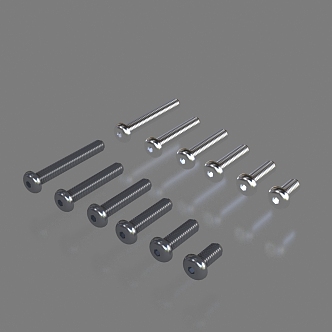 Round Head Hexagon Socket Screw GB Metric Screw Fastener Fixings 3d model