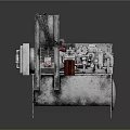 Industrial Mechanical Equipment With Metal Structure Control Panel And Pipes