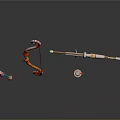 Crossbow Mechanical Crossbow Shift Bow and Arrow Shoot Far Equipment Weapons High-tech Crossbow 3d model
