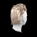 Game Movie Character White Head Model With Blonde Short Hair And Black Background
