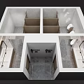 Modern Public Toilet Layout Design With Marble Finish And Separate Men And Women Zones
