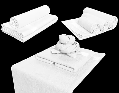 Towels Bath Towels Hotel Supplies Toiletries 3d model Towels Bath Towels Hotel Supplies Toiletries 3d model