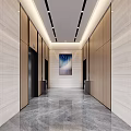 Modern Reception Area Interior Design With Wooden Walls Marble Desk And Sleek Lighting