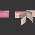 Pink Polka Dot Notebook Open With Striped Pages And Handwritten Little Notes