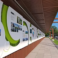 Landscaped Garden Wall With Greenery And Parking Area For Cars
