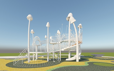 Modern slide children's playground slide 3d model