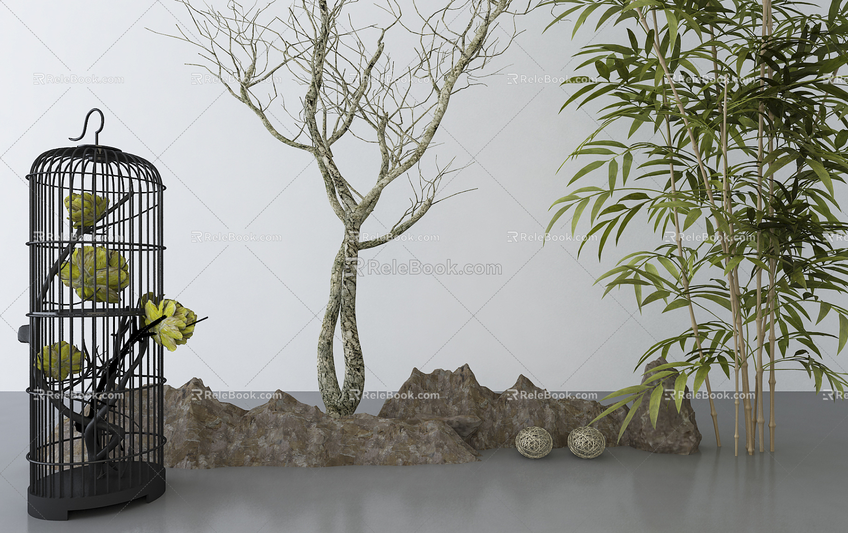 New Chinese Gardening Sick Plants 3d model