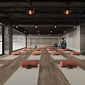 Spacious Gym Interior With Fitness Equipment And Large Windows