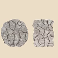 Gray Toned Circular And Irregularly Shaped Stylish Rugs With Natural Vein Like Texture