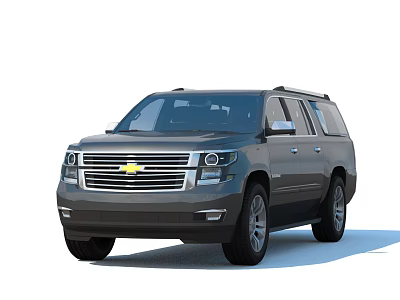 Gray Chevrolet Full Size SUV With Modern Front Grille Design And Sleek Headlights 3d model