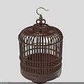 Traditional Woven Brown Birdcage Furniture With Metal Hook And Base