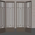 Modern Decorative Metal Screen With Intricate Geometric Laser Cut Patterns For Interior Partition