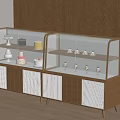 Display Rack Container Shelf Display Cabinet Bread Island Cabinet Dining Plate Cabinet 3d model