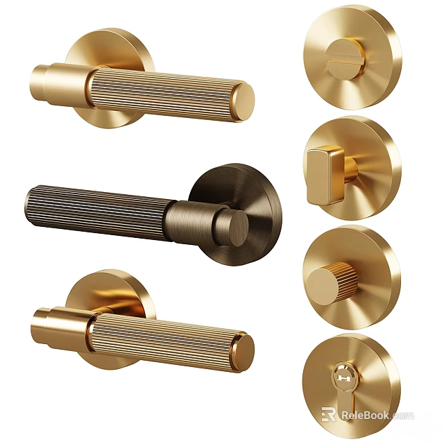 Comfortable Double Sofa Featuring Brass And Black Accent Designs For Living Space 3d model