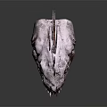 Mythical Dragon Head Character With Purple Spikes Cracked Surface And Pink Glowing Parts