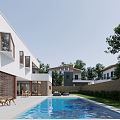 Modern single-family villa 3d model