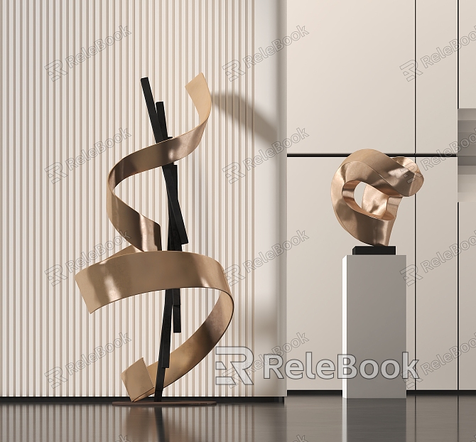 Abstract Metal Sculpture model