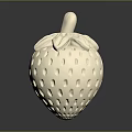 White Decorative Strawberry With Textured Surface Leaf Top And Small Dots Design For Food