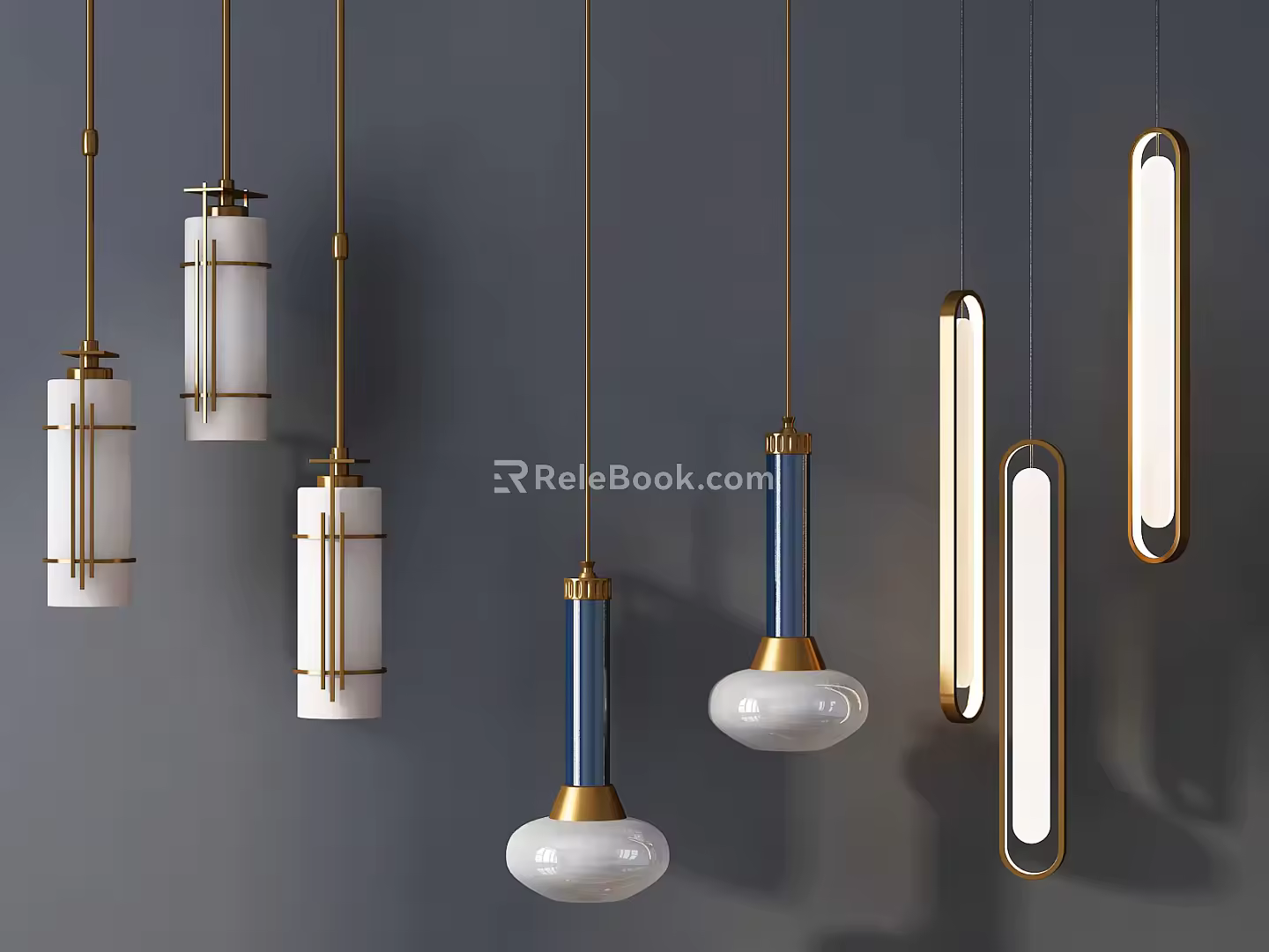 Modern Chandelier Simple Chandelier Combination 3d model