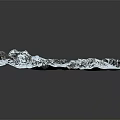 Garden Landscape Displaying 3D Snow Mountain Terrain Model With Snow Covered Mountain Texture