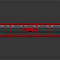 Red Track Equipment With White Sliding Parts And Black Base Structure