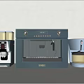 Stylish Modern Kitchen Appliances Featuring SMEC Espresso And Drip Coffee Makers 3d model
