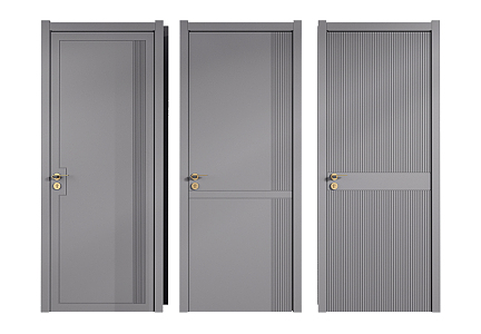 Modern swing door minimalist door 3d model