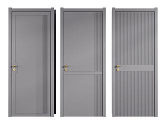 Modern swing door minimalist door 3d model