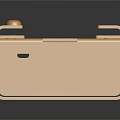 Shiny Golden Train Model Made Of Metal With Structured Body And Windows